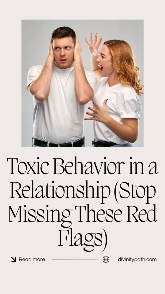 Pinterest pin: Toxic Behavior in a Relationship (Stop Missing These Red Flags)