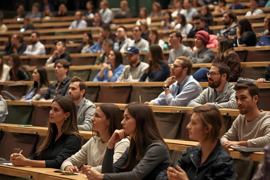 students sitting in a classroom, building confidence and learning to stop doubting themselves