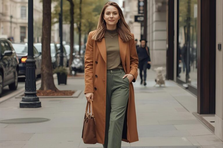 confident woman walking in the city, learning how to stop comparing her looks to others