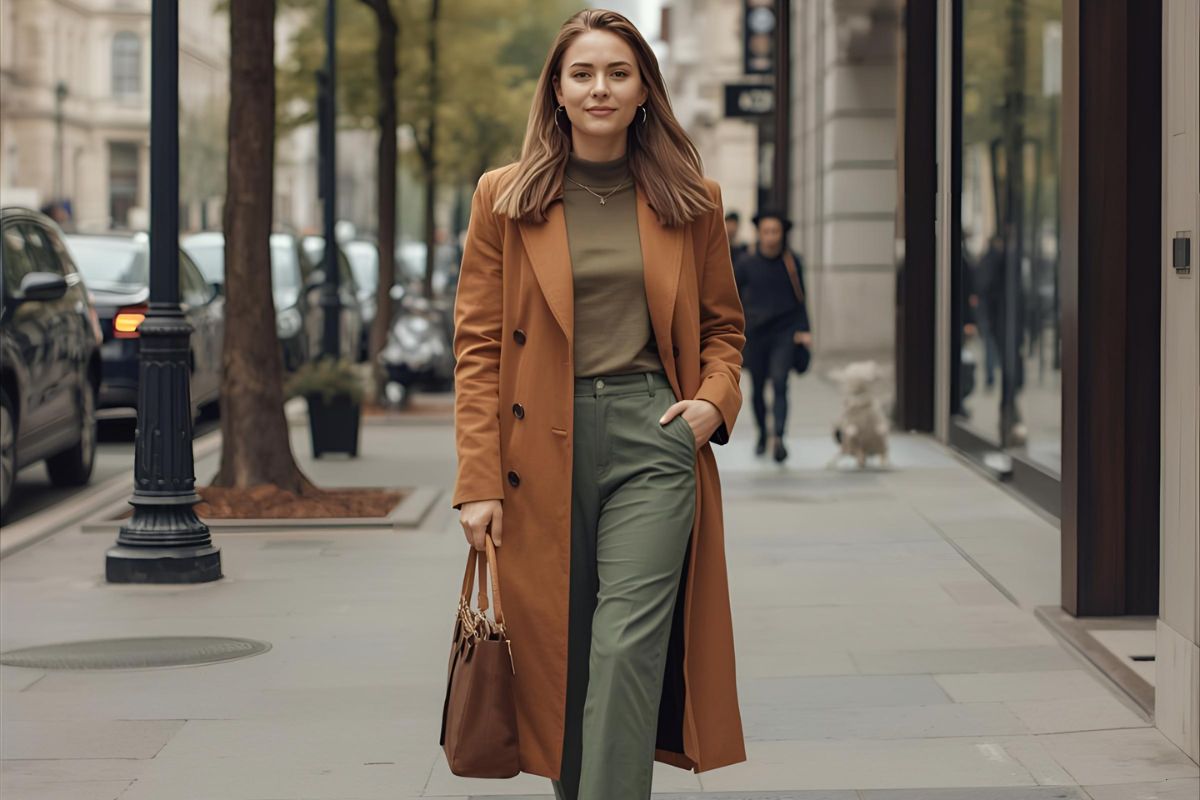 confident woman walking in the city, learning how to stop comparing her looks to others