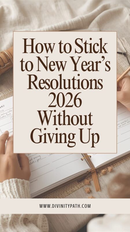 Pinterest pin for how to stick to New Year's resolutions 2026 without giving up