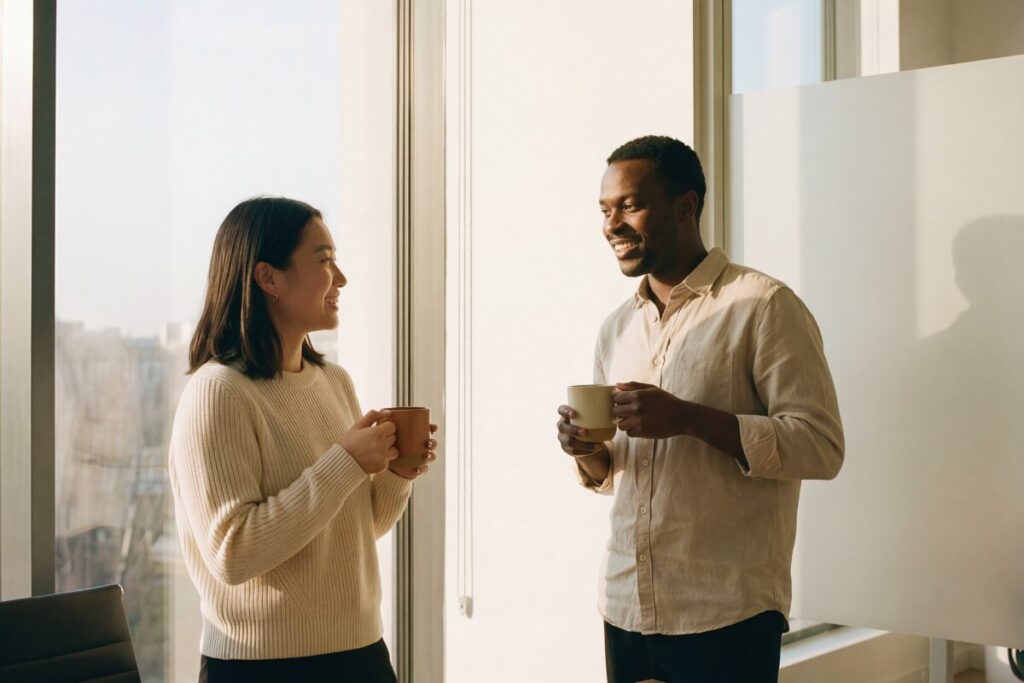 couple having a conversation over coffee signs of emotional unavailability in relationships