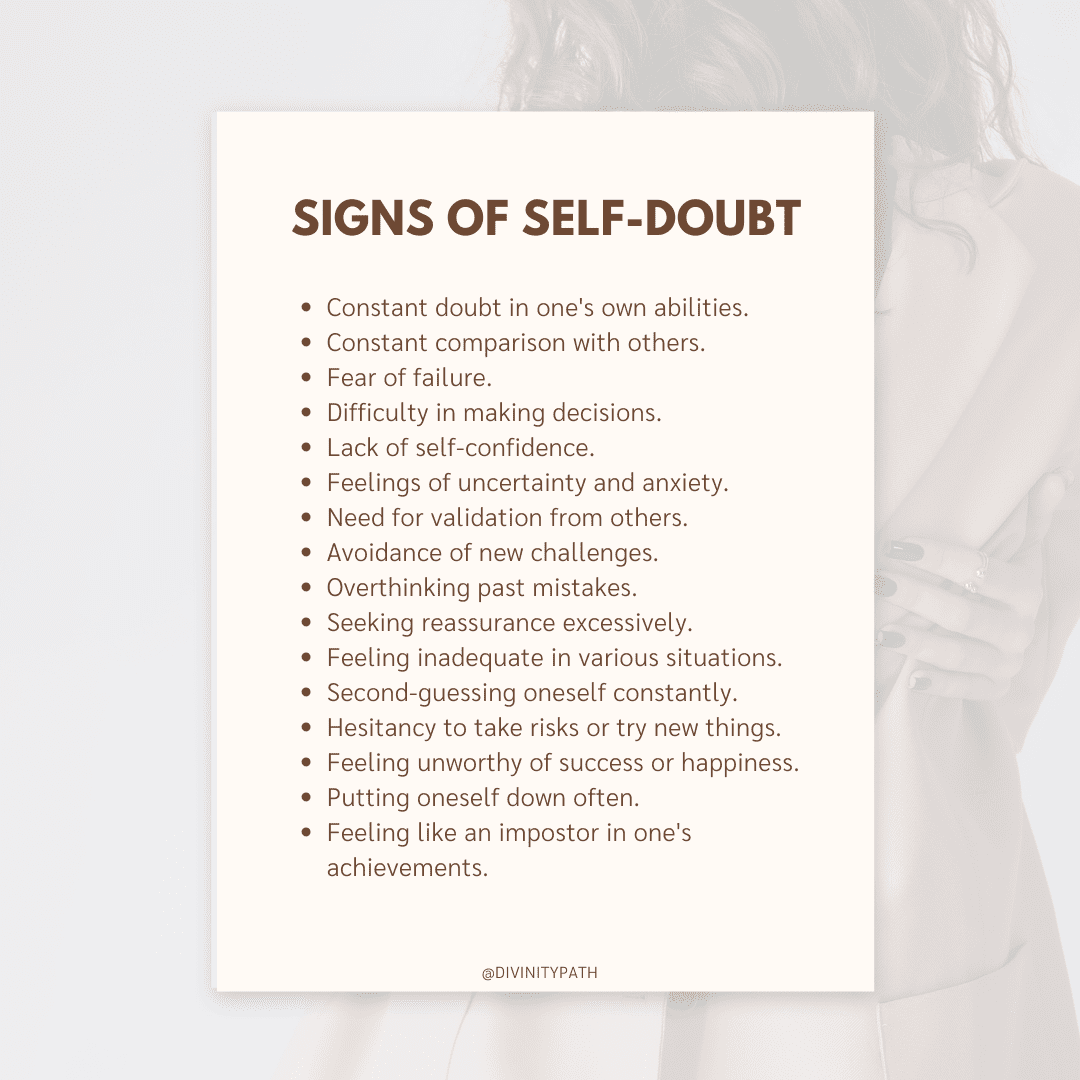 Signs of self-doubt