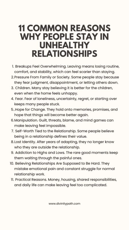11 Common Reasons Why People Stay In Unhealthy Relationships