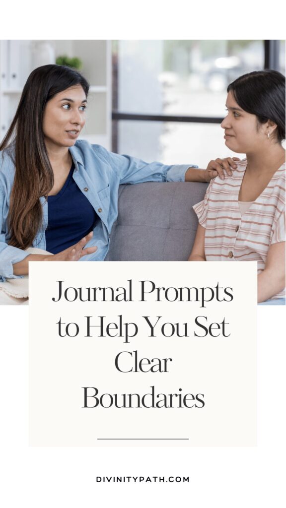 Pinterest Pin: Journal Prompts to Help You Set Clear Boundaries