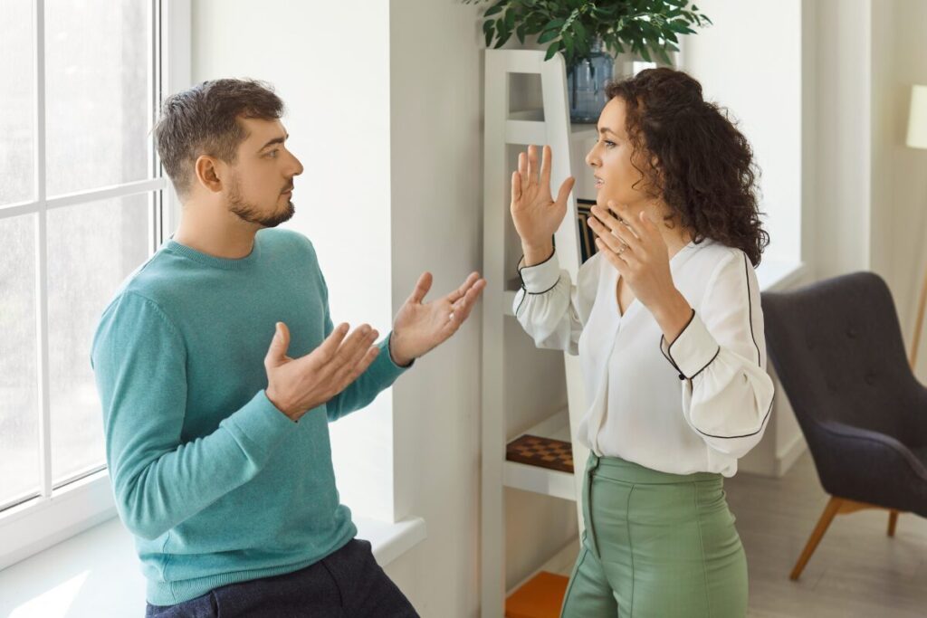 a couple is fighting - mistakes couples make during an argument