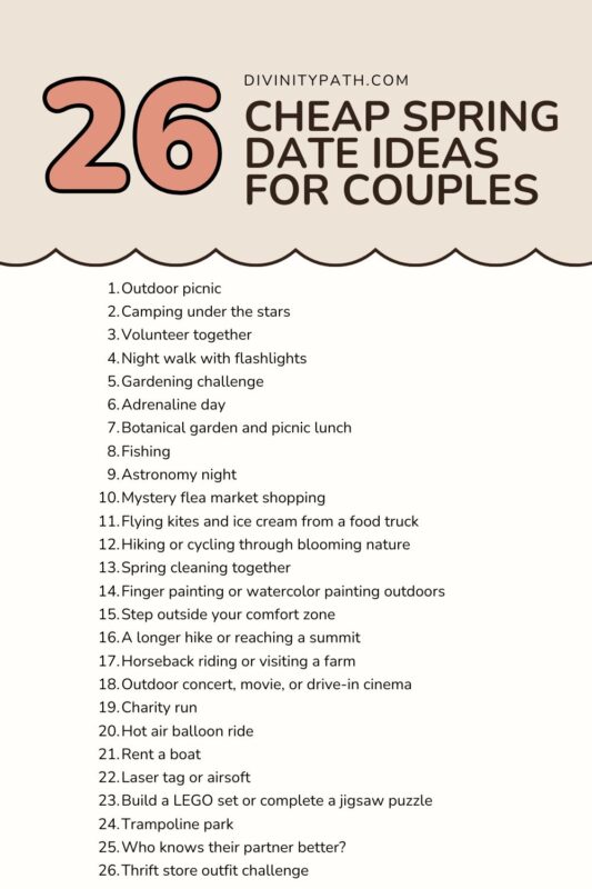 26 Cheap Spring Date Ideas for Couples Bored of Coffee Dates