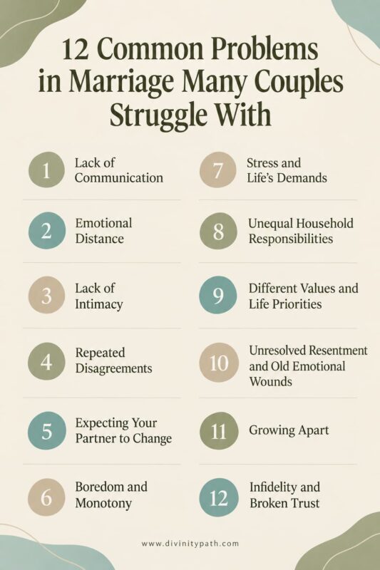 12 Common Problems in Marriage Many Couples Struggle With 