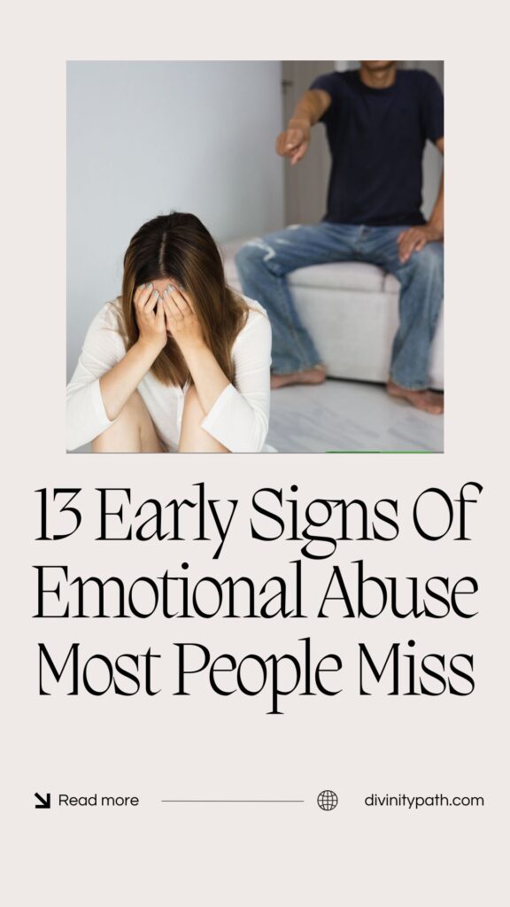 Pinterest pin: 13 Early Signs Of Emotional Abuse Most People Miss