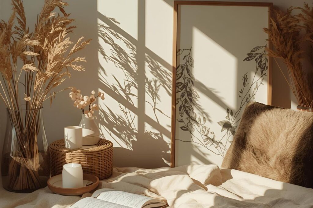 aesthetic journal on a cozy bed, perfect for end-of-year reflection questions 2025