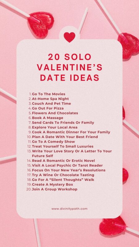 20 Solo Valentine’s Date Ideas - pinterest pin 