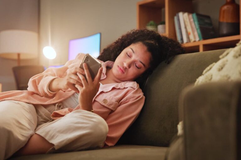 why you need a digital detox - woman on phone